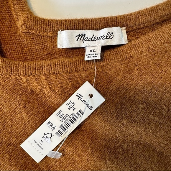 NWT MADEWELL WOOL BLEND FLOWER EMBROIDERED SWEATER TANK SIZE XL - Picture 7 of 10